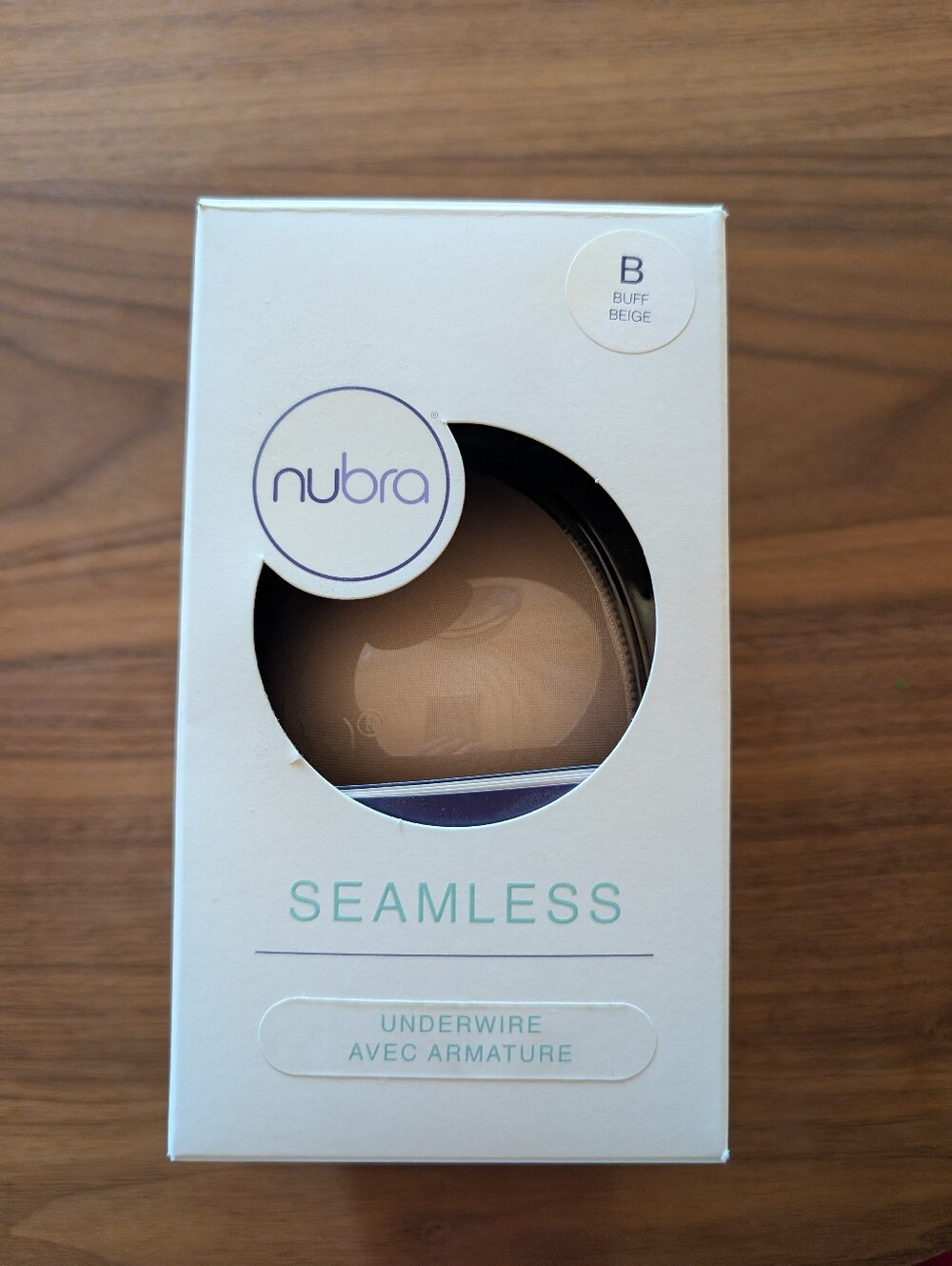 NuBra Seamless Underwire Adhesive Bra - Buff Beige - Size B